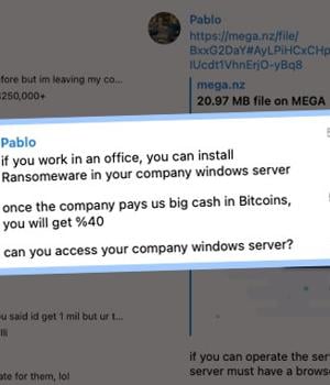 Cybercrime Group Asking Insiders for Help in Planting Ransomware